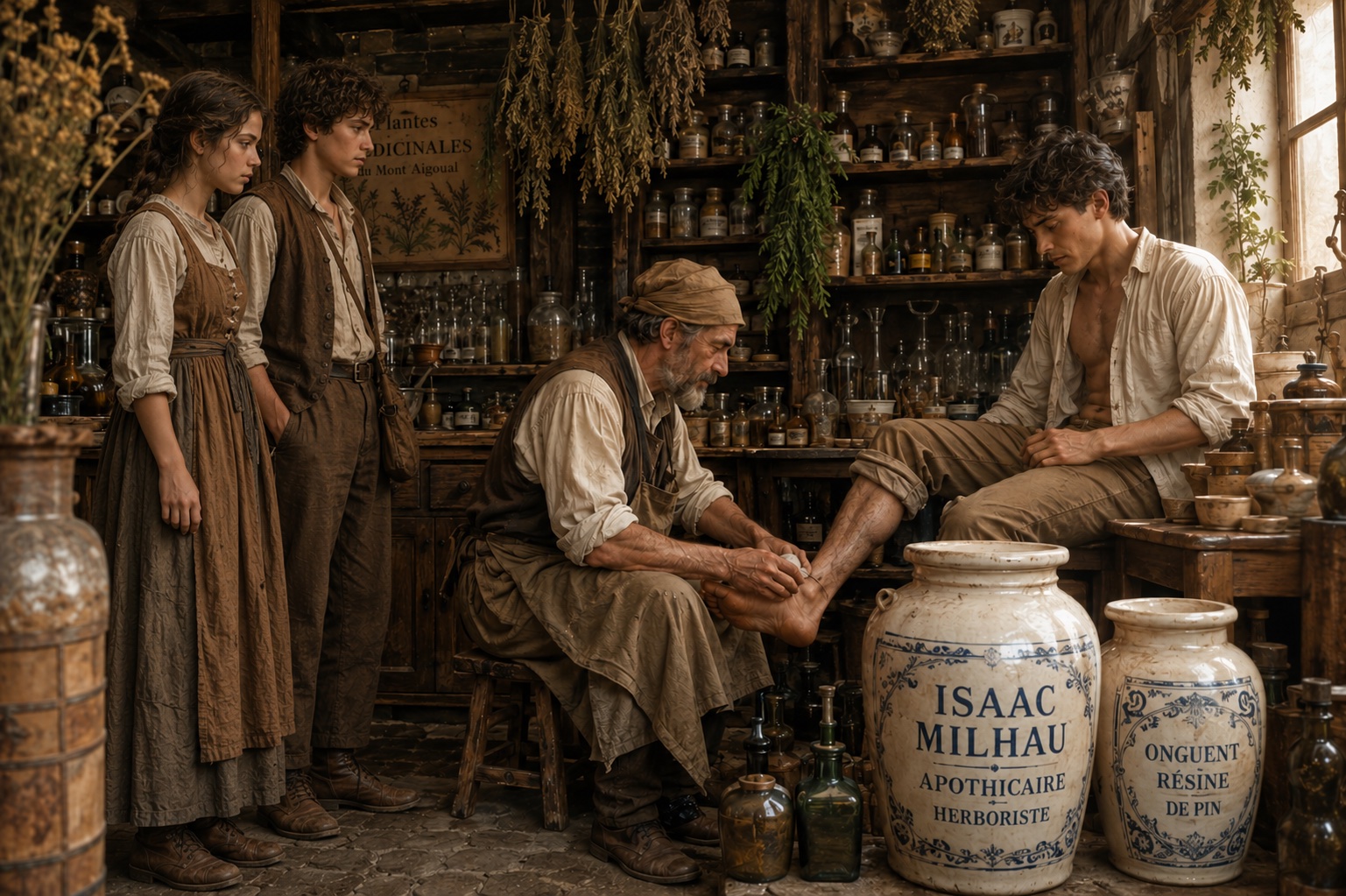 Isaac Milhau dans son officine